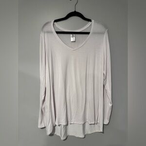 3 for $10 Member’s Mark Everyday Legging Tee Long Sleeve Shirt White XXL V Neck